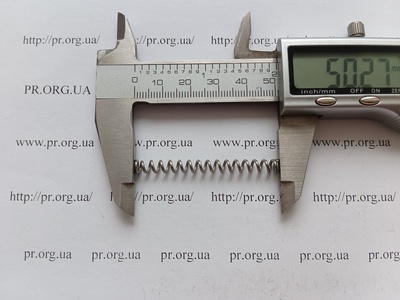 Пружина сжатия 1 х 5 х 50 (Артикул: A1042)