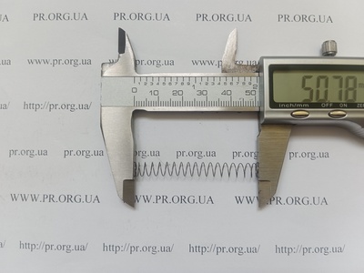 Пружина сжатия 0,3 х 6 х 50,5 (Артикул: A1052)