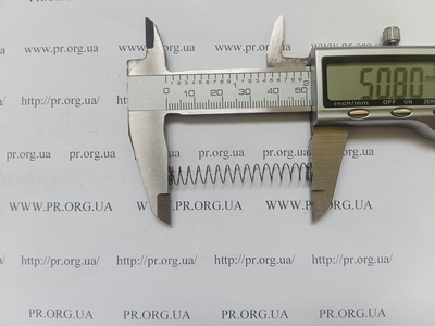 Пружина стиснення 0,4 х 7 х 50,5 (Артикул: A1065)