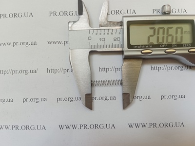 Пружина сжатия 0,3 х 4 х 20,2 (Артикул: A1115)