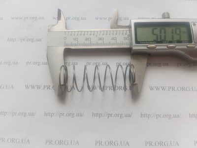 Пружина стиснення 1 х 19,5 х 50 (Артикул: A1130)