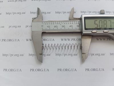 Пружина стиснення 0,5 х 8 х 50,5 (Артикул: A1159)