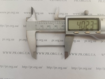 Пружина стиснення 0,3 х 3 х 40 (Артикул: A1214)