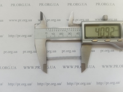 Пружина стиснення 0,3 х 4 х 40 (Артикул: A1216)