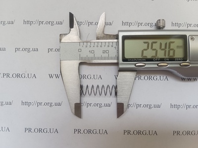 Пружина сжатия 0,5 х 8 х 25 (Артикул: A1236)