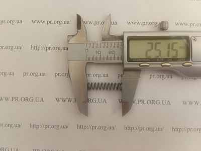 Пружина стиснення 0,9 х 6 х 25 (Артикул: A1258)