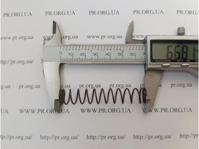 Пружина стиснення 1 х 12,4 х 66,5 (Артикул: G1097)
