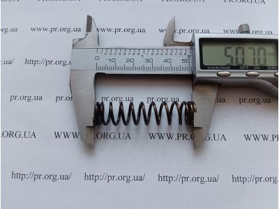 Пружина сжатия 1,5 х 12,5 х 50,5 (Артикул: G1154)
