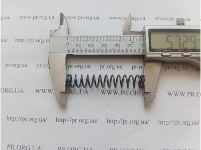 Пружина стиснення 1,2 х 9,8 х 58 (Артикул: G1228)