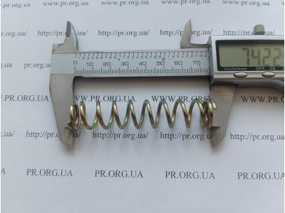 Пружина стиснення 2 х 15,5 х 74 (Артикул: G1252)