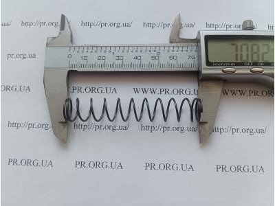Пружина стиснення 1 х 12,5 х 70,5 (Артикул: G1267)