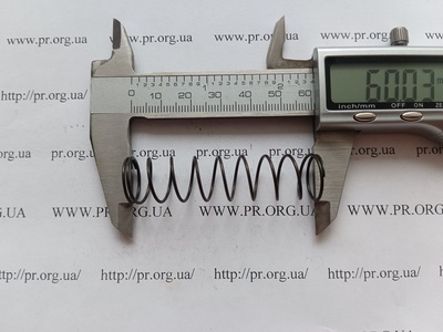 Пружина стиснення 1 х 15 х 60 (Артикул: G1337)
