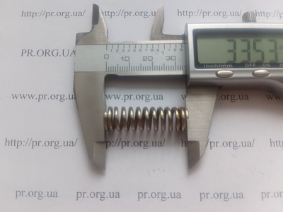Пружина на стиснення 1,6 х 10,4 х 33,5 (Артикул: G1344)