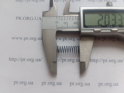 Пружина стиснення 0,5 х 6,4 х 20 (Артикул: G1357)