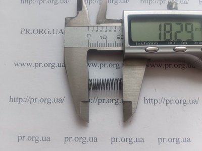 Пружина стиснення 0,5 х 6,5 х 18 (Артикул: G1358)