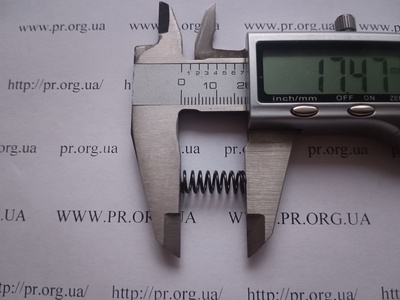 Пружина стиснення 0,8 х 6,5 х 17,5 (Артикул: G1368)