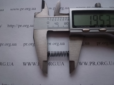 Пружина стиснення 0,5 х 5,3 х 19,5 (Артикул: G1374)
