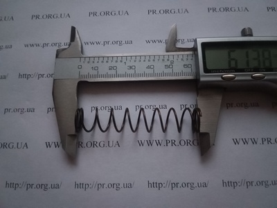 Пружина сжатия 1 х 12,5 х 61,5 (Артикул: G1376)