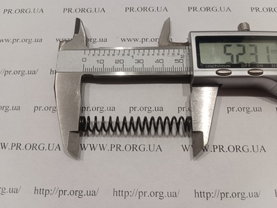 Пружина стиснення 1 х 7,5 х 52 (Артикул: G1380)