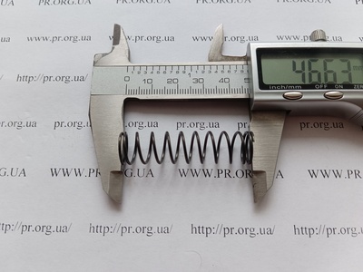 Пружина стиснення 1 х 12 х 46,5 (Артикул: G1382)