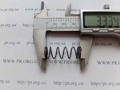 Пружина стиснення 1 х 12 х 33 (Артикул: G1387)