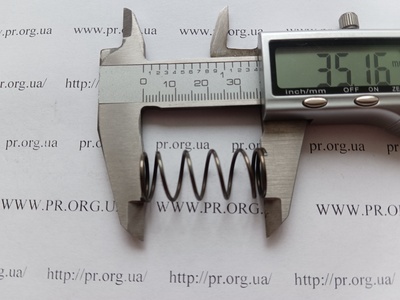 Пружина сжатия 1,2 х 14,4 х 35 (Артикул: G1393)