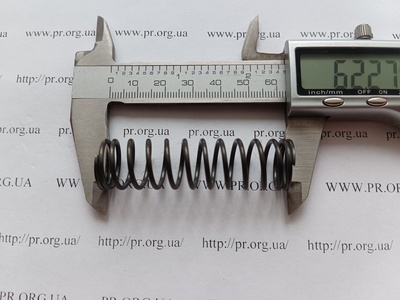 Пружина сжатия 1,6 х 17,2 х 62 (Артикул: G1398)