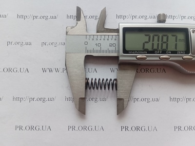Пружина сжатия 0,8 х 8 х 21 (Артикул: G1532)