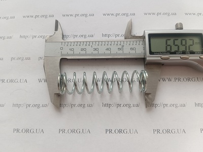 Пружина стиснення 1,6 х 17 х 66 (Артикул: G1589)