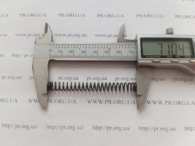 Пружина сжатия 1 х 7,4 х 71 (Артикул: G1598)