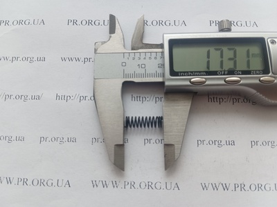Пружина стиснення 0,6 х 5,4 х 17 (Артикул: G1648)