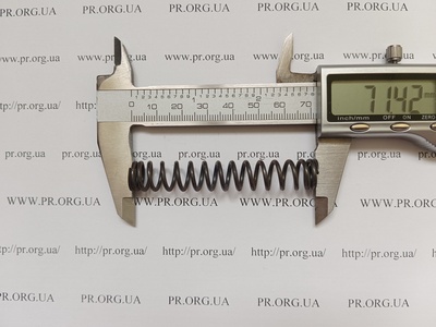 Пружина сжатия 1,6 х 12 х 71 (Артикул: G1712)