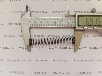 Пружина стиснення 1 х 11,4 х 69 (Артикул: G1813)