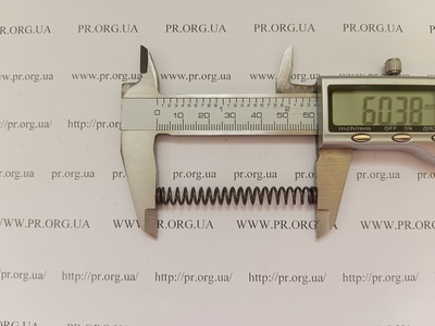 Пружина стиснення 1 х 7 х 60 (Артикул: G1816)