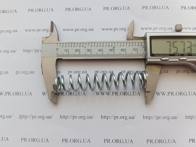 Пружина стиснення 1,8 х 15 х 75,5 (Артикул: G1847)