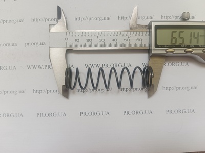 Пружина сжатия 1,5 х 17,5 х 65 (Артикул: G1915)