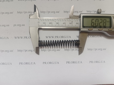 Пружина стиснення 1,5 х 10 х 60 (Артикул: G1918)