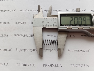 Пружина стиснення 0,7 х 7,5 х 20 (Артикул: G1952)