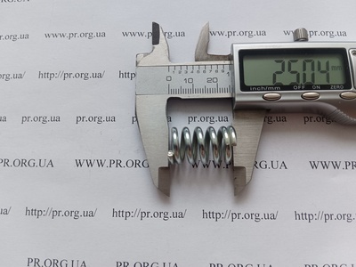 Пружина стиснення 2,5 х 15 х 25 (Артикул: G2087)