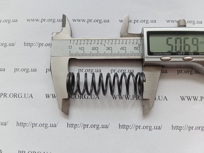 Пружина стиснення 1,6 х 15,6 х 50,5 (Артикул: G2210)