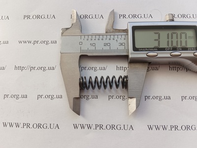 Пружина стиснення 1,2 х 9 х 31 (Артикул: G2317)
