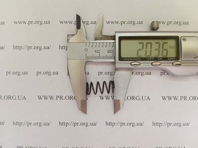 Пружина стиснення 1 х 9,8 х 20 (Артикул: G2374)
