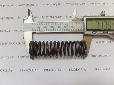 Пружина стиснення 2,5 х 21,5 х 71,5 (Артикул: G2456)