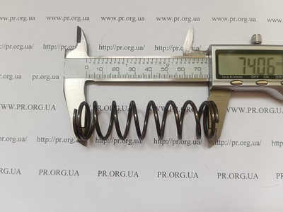 Пружина стиснення 2,2 х 22,4 х 74 (Артикул: G2466)