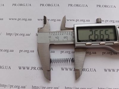 Пружина стиснення 0,5 х 5,2 х 26,5 (Артикул: G2490)
