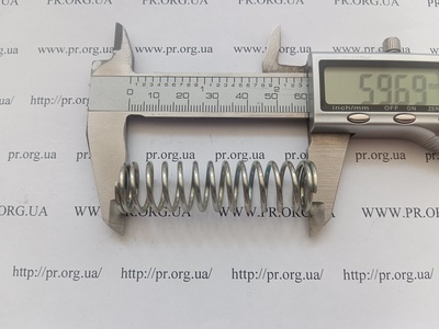 Пружина стиснення 1,6 х 16,5 х 59 (Артикул: G2528)
