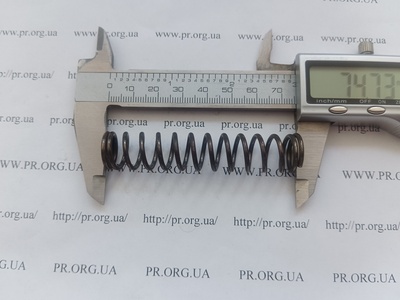 Пружина стиснення 1,8 х 15 х 74,5 (Артикул: G2584)