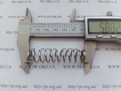 Пружина стиснення 1,6 х 14 х 58,5 (Артикул: G2587)