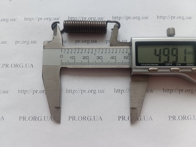 Пружина растяжения 1,6 х 10 х 50 (Артикул: R7614)