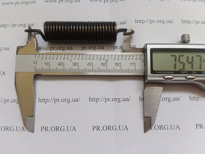 Пружина розтягування 2 х 15 х 75 (Артикул: R7694)
